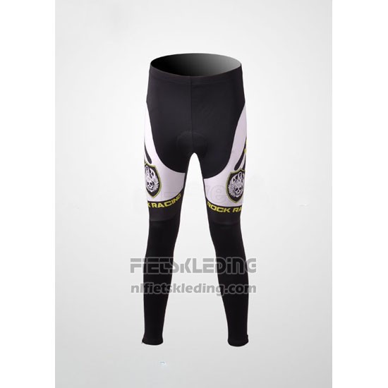 2010 Fietskleding Rock Racing Zilver en Wit Lange Mouwen en Koersbroek